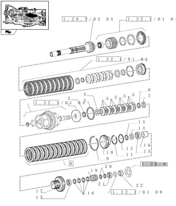 bánh răng trục cam Koło zębate 52t, 53t 5179113 na zdjęciu: 17 dành cho máy kéo bánh lốp New Holland T6010