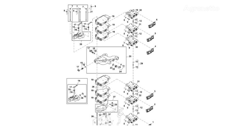 cổ góp RE283453 ( dành cho máy kéo bánh xích John Deere 9470RX