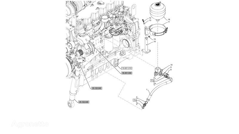 phụ tùng thuỷ lực khác Hydroakumulator  47388775 dành cho máy kéo bánh lốp New Holland T6070